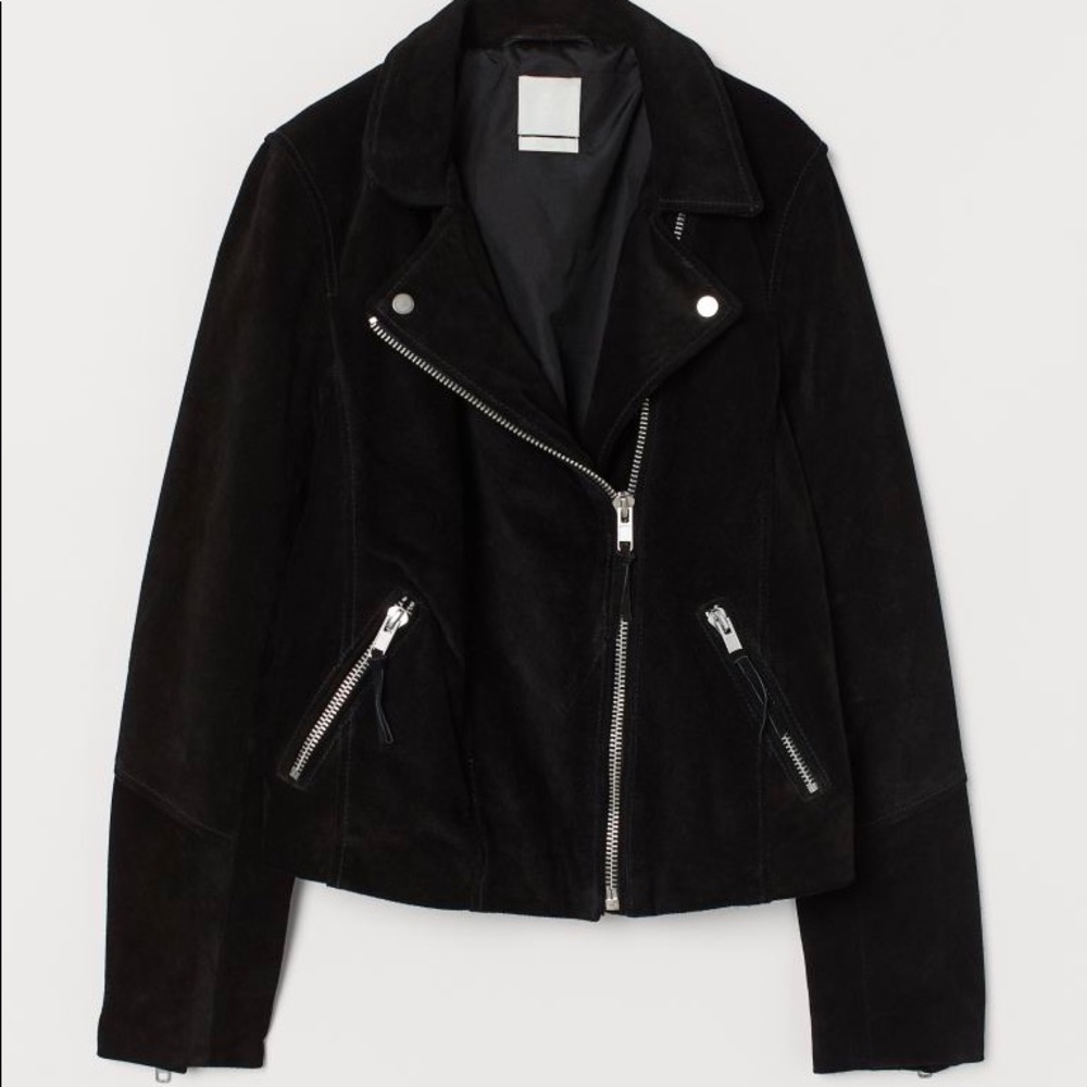 H&M Premium Quality REAL SUEDE Moto Jacket